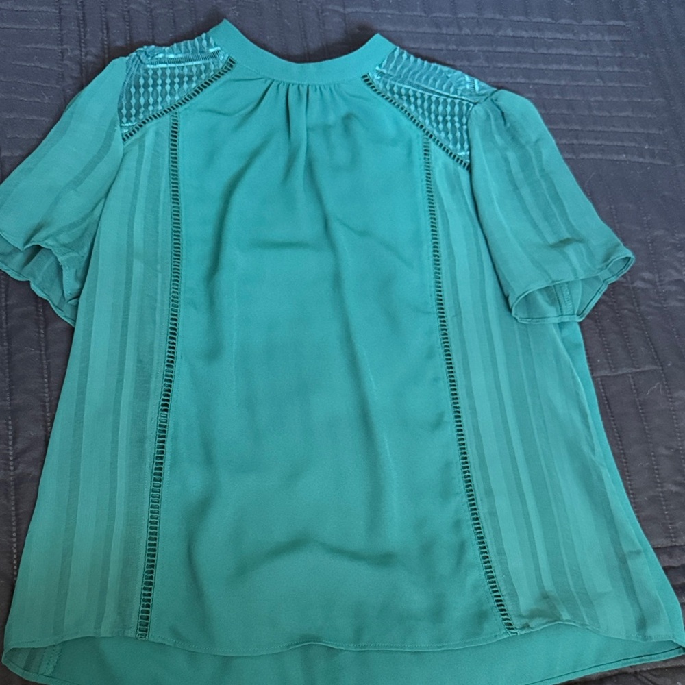 Express Hunter Green with Textured Shoulder Accents